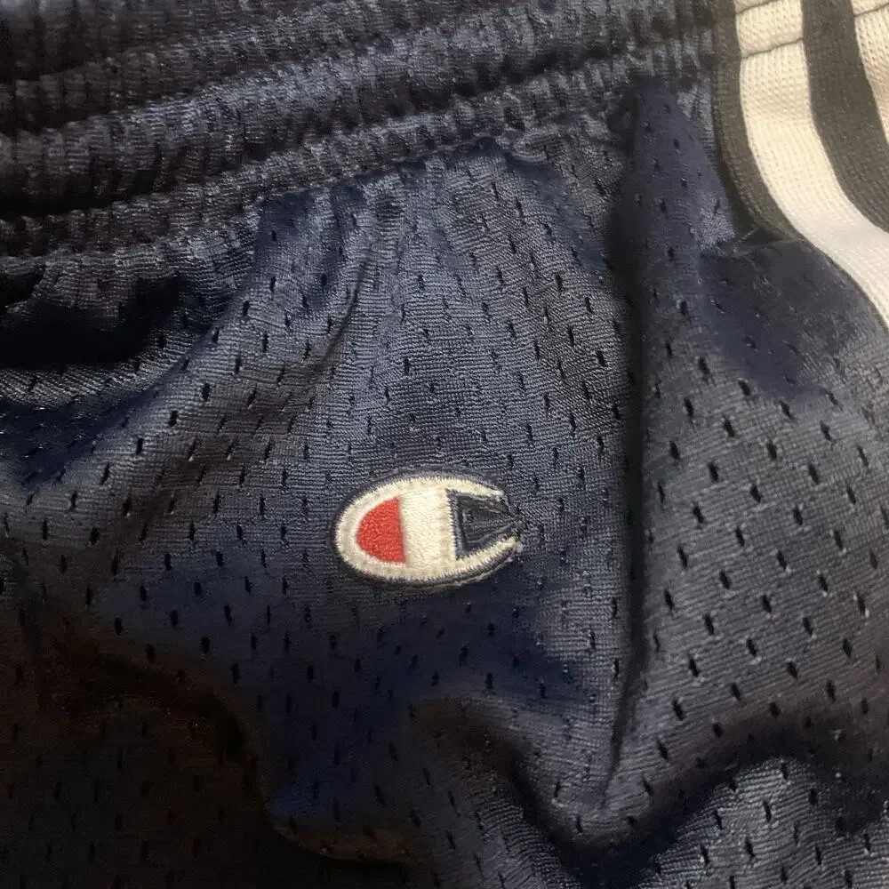 Champion Authentic Y2K Mesh Basketball Shorts Navy Striped Men’s Medium
